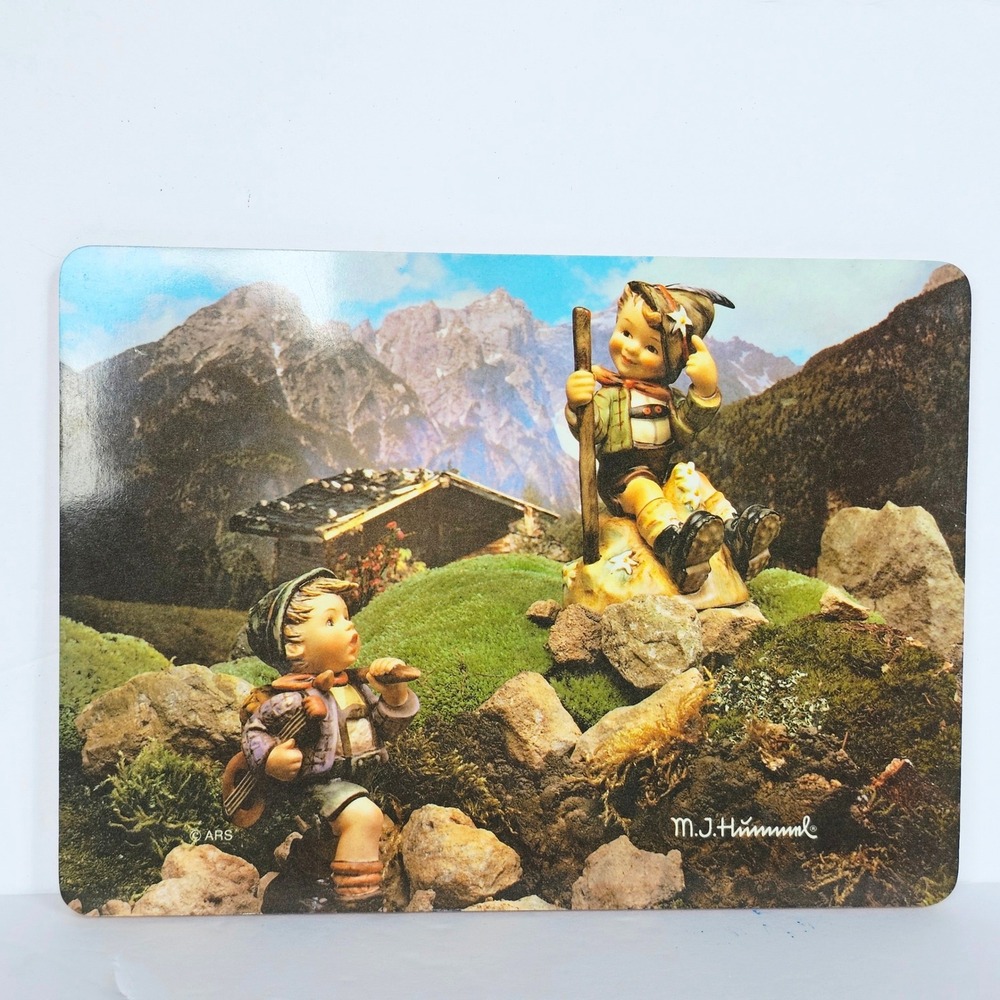 Vintage M.J. Hummel Goebel Alpine Boys Wall Plaque West Germany Ricolor Pictura